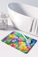 Freesias In Watercolor Memory Foam Kitchen Mat Machine Washable Anti-Fatigue Mat Cushion Comfort Bath Mat Or Kitchen Rug_maomaolike.com