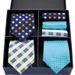 Unisex Four-palace gift box tie square scarf set three-piece business tie men's group_maomaolike.com