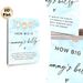 Baby Shower "How Big Is Mommy's Belly" Painting Poster, Soft Watercolor Onesie Design Poster, Interactive Game Sign For Baby Shower Party Events_maomaolike.com