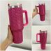40oz Rhinestone Tumbler Stainless Steel Straw Women Cup Shiny Diamond Travel Car Thermoses Coffee Mug Water Bottle_maomaolike.com
