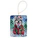 Keeshond Christmas Porcelain Ornament Christmas Tree Hanging Decorations For Home Christmas Holiday, Rectangle, Gift, Multicolor_maomaolike.com