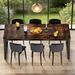 Dining Table For 6-8 Person, Industrial Kitchen Table With Metal Frame_maomaolike.com