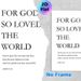 John 3:16 Bible Verse Painting Poster, Minimalist Typographic Text Poster, Inspirational Religious Message Ideal For Home, Living Room And Prayer_maomaolike.com