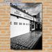 Vintage Self Service Laundry Storefront Painting Poster, Monochrome Retro Urban Street Scene Poster, Nostalgic Aesthetic Decor Ideal For Home, Café_maomaolike.com
