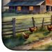 Chicken Farmyard Sunrise Dish Drying Mat Absorbent Dish Drying Mat Pad For Kitchen Counter Dish Drainer Mat For Countertop, 14 X 21", Multicolor_maomaolike.com