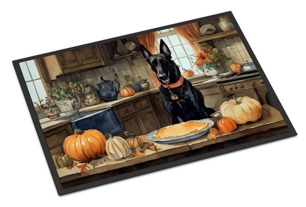 Belgian Malinois Fall Kitchen Pumpkins Doormat Front Door Mat Indoor Outdoor Rugs For Entryway, Non Slip Washable Low Pile, 24H X 36W_maomaolike.com
