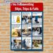 Preventing Slips, Trips & Falls Safety Guide Painting Poster, Clear Informative Illustrated Safety Instruction Poster, Practical Workplace Safety Tips_maomaolike.com