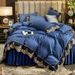 Luxury Ins-Style Bedding Collection: Exquisite Floral Embroidery,Plush Texture & Multi-Color Options , Mona Series Romance Lace Bedding Set_maomaolike.com
