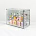 Tempered Glass Top Display Cabinet With Sliding Glass Door And Lock, Standard Aluminum Frame, Display Cabinet With Sliding Glass Door, Lock And LED_maomaolike.com
