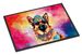 German Shepherd Hippie Dawg Doormat Front Door Mat Indoor Outdoor Rugs For Entryway, Non Slip Washable Low Pile, 24H X 36W_maomaolike.com