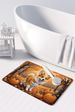 Corgi Fall Memory Foam Kitchen Mat Machine Washable Anti-Fatigue Mat Cushion Comfort Bath Mat Or Kitchen Rug_maomaolike.com