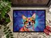 Chihuahua Hippie Dawg Doormat Front Door Mat Indoor Outdoor Rugs For Entryway, Non Slip Washable Low Pile, 24H X 36W_maomaolike.com