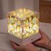 Mirror Tulip Rose Sea Ornament DIY Cube Mirror Ambiance Night Light Gift For Girlfriends And Couples_maomaolike.com