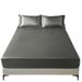 Cross-Border Summer Ice Silk Bed Sheet Solid Color Cooling Mat Mattress Cover Simmons Protector Single Piece Three-Piece Set Machi_maomaolike.com