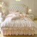 2025 New Style Wooden Cool Romantic Lace Bed Skirt Four-Piece Set - Mido_maomaolike.com
