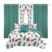 9 Piece Soft All-Season Washed Microfiber Cover Set , Queen/King/Calking Bedding Set With Pillowcases,Bedspread Print Curtains & Solid Curtains,Print, Moisture-Wicking, Soft ,Cooling, Easy Care_maomaolike.com