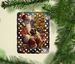 Brussels Griffon And Santa Claus Porcelain Ornament Christmas Tree Hanging Decorations For Home Christmas Holiday, Rectangle, Gift, Multicolor_maomaolike.com