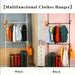 Telescopic Garment Rack, Heavy Duty Design Movable DIY By Hand No Damage To Wall Ceiling Hanging Rail, 31-47in Wide Adjustable, 120 Kilogram Loading, Reach Hook Included,Black_maomaolike.com