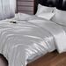 New Solid Color Satin Silk Four-Piece Set European And American Simple Sheet Bed Skirt_maomaolike.com