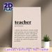 Teacher Definition Painting Poster, Minimalist Typography Poster, Elegant Text-based Design Honoring Educators, Ideal Decor For Classroom, Office Or_maomaolike.com