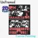 Parasite Movie Themed Painting Poster, Vintage Monochrome Red-Accented Collage Poster, Captivating Cinematic Scene Artwork, Ideal For Home Theater And_maomaolike.com