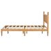 Queen Wood Bed Frame With Headboard, Solid Rubber Wood With Wood Central Supports, 1000 Lb Capacity, Easy Assembly, No Box Spring Needed, Rustic Oak_maomaolike.com