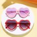 New Sparkling Pink Children's Cartoon Love Baby Sunglasses Female Cute Style UV400 Sunshade Mirror_maomaolike.com