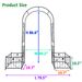 Metal Garden Arch With Two Plant Stands 79.5'' Wide X 86.6'' High Climbing Plants Support Rose Arch Outdoor Black_maomaolike.com