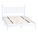 Queen Wood Bed Frame With Headboard, Solid Rubber Wood With Wood Central Supports, 1000 Lb Capacity, Easy Assembly, No Box Spring Needed, White_maomaolike.com