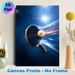 Table Tennis Themed Painting Poster, Dynamic Light-trailed Table Tennis Racket & Ball Poster, Energetic Sports-inspired Decor Ideal For Game Room_maomaolike.com