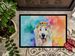 Great Pyrenees Hippie Dawg Doormat Front Door Mat Indoor Outdoor Rugs For Entryway, Non Slip Washable Low Pile, 24H X 36W_maomaolike.com