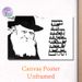 Monochrome Rabbi Portrait Painting Poster, Stylized Black-and-White Portrait With Artistic Typography Poster, Sleek Minimalist Design Ideal For Home_maomaolike.com