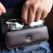 Unisex PU leather reading glasses storage box for the elderly can wear a belt_maomaolike.com
