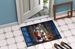 Bedlington Terrier And Santa Claus Doormat Front Door Mat Indoor Outdoor Rugs For Entryway, Non Slip Washable Low Pile, 24H X 36W_maomaolike.com