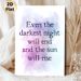 Inspirational Quote Painting Poster, Soft Purple-blue Watercolor Style Poster, Uplifting Motivational Message To Boost Positive Mood, Ideal For Living_maomaolike.com