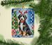 Bernedoodle Christmas Reindeer Porcelain Ornament Christmas Tree Hanging Decorations For Home Christmas Holiday, Rectangle, Gift, Multicolor_maomaolike.com