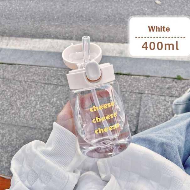 Creative 400ml Kids Sippy Cup Leak-proof With Straw Cartoon Water Bottles Lightweight Plastic Toddlers Beverage Cups_maomaolike.com
