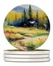 Montana Bitterroot In Watercolor Large Sandstone Coasters Pack Of 4 Absorbent Round Coasters Decor Gifts For Men Or Women, 4 In, Multicolor_maomaolike.com