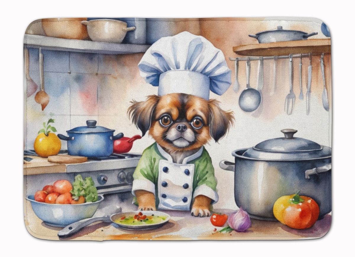 Tibetan Spaniel The Chef Memory Foam Kitchen Mat Machine Washable Anti-Fatigue Mat Cushion Comfort Bath Mat Or Kitchen Rug_maomaolike.com