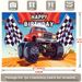 Truck Birthday Party Banner - 2D Flat Polyester Wall Hanging With Number 1, 1st Birthday Party Decor, Photo Props_maomaolike.com