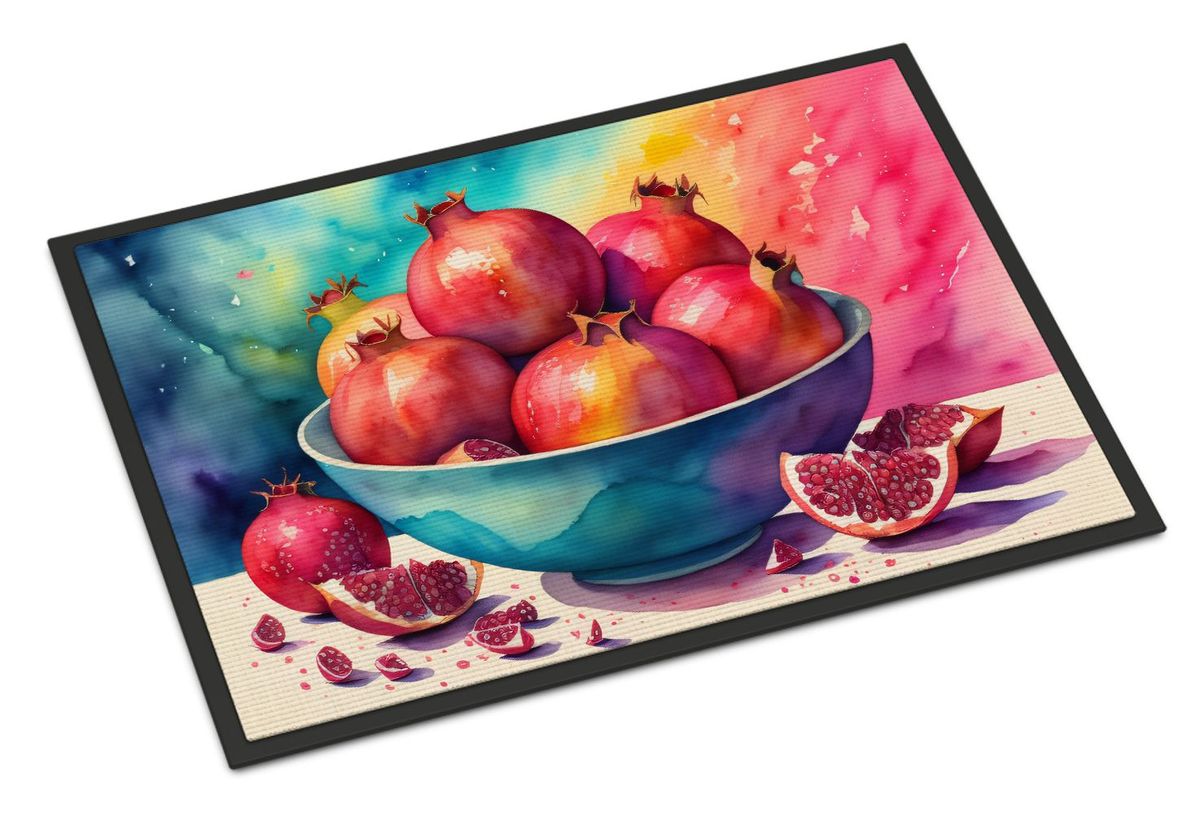 Colorful Pomegranates Doormat Front Door Mat Indoor Outdoor Rugs For Entryway, Non Slip Washable Low Pile, 24H X 36W_maomaolike.com