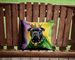 Cane Corso King Of Mardi Gras Throw Pillow Machine Washable, Indoor Outdoor Decorative Pillow For Couch, Bed Or Patio, 14Hx14W_maomaolike.com