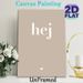 Hej Typography Painting Poster, Minimalist Neutral-toned Text Art Poster, Warm Gentle Decor Ideal For Living Room, Bedroom_maomaolike.com