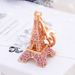Unisex Paris Tower diamond alloy keychain girls decorative bag hanging decoration car pendant_maomaolike.com
