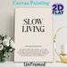 Slow Living Themed Painting Poster, Minimalist Typographic Poster, Mindful Life Concept Decor, Suitable For Bedroom, Living Room And Meditation Space_maomaolike.com