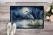 Blue Heron Under The Moonlight Doormat Front Door Mat Indoor Outdoor Rugs For Entryway, Non Slip Washable Low Pile, 24H X 36W_maomaolike.com
