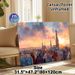 Old European City Sunset Painting Poster, Warm-toned Watercolor Historic Skyline Poster, Atmospheric Scenic Artwork Ideal For Living Room, Office Wall_maomaolike.com