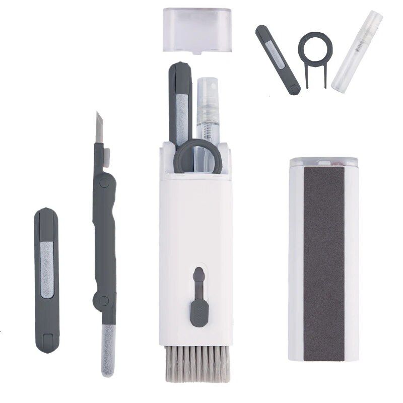 7-in-1 Computer Keyboard Cleaner Brush Kit Earphone Cleaning Pen For Headset IPad Phone Cleaning Tools Cleaner Keycap Puller Kit_maomaolike.com