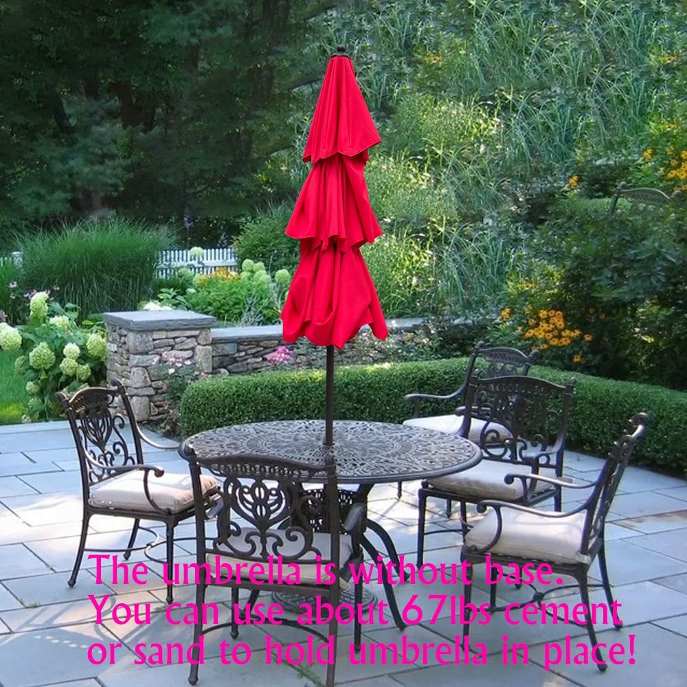 9Ft 3-Tiers Outdoor Patio Umbrella With Crank And Tilt And Wind Vents For Garden Deck Backyard Pool Shade Outside Deck Swimming Pool_maomaolike.com