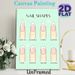 Nail Shapes Painting Poster, Soft Pastel-hued Illustrative Poster, Clear Showcase Of Diverse Nail Styles, Ideal For Nail Salons And Beauty Spaces_maomaolike.com